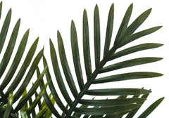 20-Inch Artificial Palm Plant Real Touch Greenery Black Pot Decor