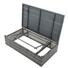 5 Piece Outdoor PE Wicker Patio Furniture Set with Coffee Table