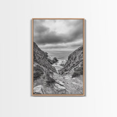 Ocean Cliffs, Rugged Coast, Seascape Photography, Travel Inspiration, Canvas Print, Hallway Wall Art, Coastal Modern Decor, Ocean View