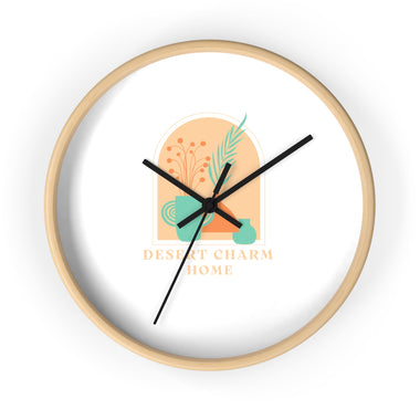 Desert Charm Home Wall Clock — Boho Botanical Accent Clock