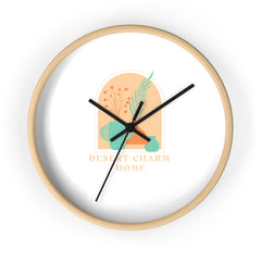 Desert Charm Home Wall Clock — Boho Botanical Accent Clock