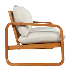 4 Piece Acacia Wood Outdoor Patio Furniture Set Seating