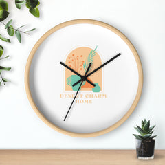 Desert Charm Home Wall Clock — Boho Botanical Accent Clock