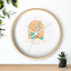 Desert Charm Home Wall Clock — Boho Botanical Accent Clock