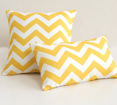Striped Wavy Waterproof Outdoor Throw Pillow with Insert