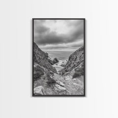 Ocean Cliffs, Rugged Coast, Seascape Photography, Travel Inspiration, Canvas Print, Hallway Wall Art, Coastal Modern Decor, Ocean View