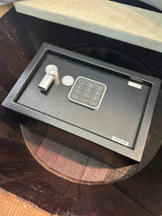 Luxury Whiskey & Wine Barrel Captain Chair with Hidden Safe