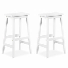 29" Saddle Seat Counter Height Stool Set of 2 with Footrests