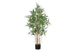 50-Inch Artificial Bamboo Tree Potted Faux Greenery Indoor Floor Decor