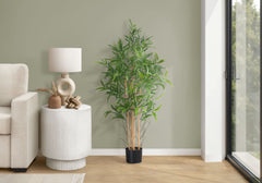 50-Inch Artificial Bamboo Tree Potted Faux Greenery Indoor Floor Decor