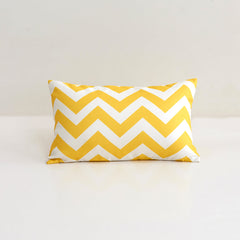 Striped Wavy Waterproof Outdoor Throw Pillow with Insert