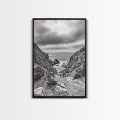Ocean Cliffs, Rugged Coast, Seascape Photography, Travel Inspiration, Canvas Print, Hallway Wall Art, Coastal Modern Decor, Ocean View