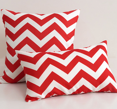 Striped Wavy Waterproof Outdoor Throw Pillow with Insert