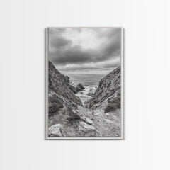 Ocean Cliffs, Rugged Coast, Seascape Photography, Travel Inspiration, Canvas Print, Hallway Wall Art, Coastal Modern Decor, Ocean View