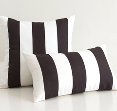 Striped Wavy Waterproof Outdoor Throw Pillow with Insert