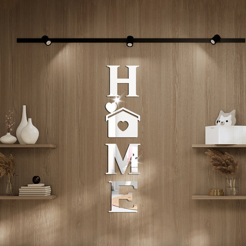 Acrylic Mirror Stickers Home Love Combo Letter Heart Wall Decor