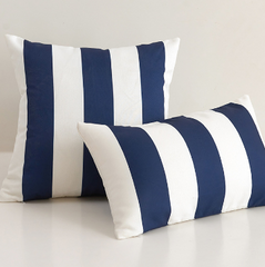 Striped Wavy Waterproof Outdoor Throw Pillow with Insert