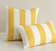 Striped Wavy Waterproof Outdoor Throw Pillow with Insert