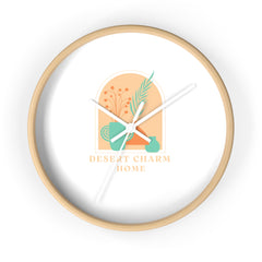 Desert Charm Home Wall Clock — Boho Botanical Accent Clock