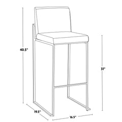 Contemporary High Back Barstool