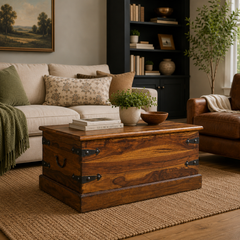 Solid Seesham Wood Trunk Coffee Table