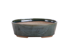 Willow Bonsai Ceramics Oval 8 Inch Stoneware Bonsai Planter