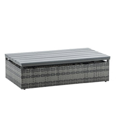 5 Piece Outdoor PE Wicker Patio Furniture Set with Coffee Table