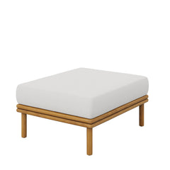 Wren Outdoor Patio Teak Wood Armchair and Ottoman Set by Modway
