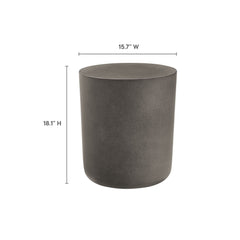 Brion Indoor Outdoor Concrete Patio Stool Modern Versatile Seating