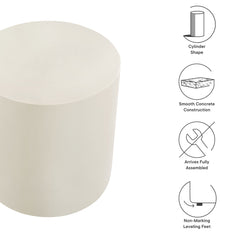 Brion Indoor Outdoor Concrete Patio Stool Modern Versatile Seating