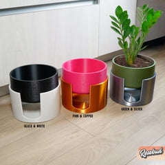 Modern Elevated Planter Stand Set 2 Piece Indoor Plant Pots