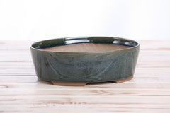 Willow Bonsai Ceramics Oval 8 Inch Stoneware Bonsai Planter