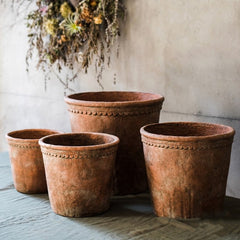 Large Terracotta Red Concrete Planter Pot Durable Garden Container