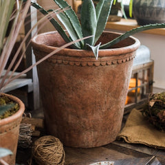Large Terracotta Red Concrete Planter Pot Durable Garden Container