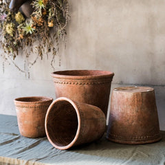 Large Terracotta Red Concrete Planter Pot Durable Garden Container
