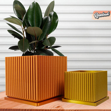 Desert Vista Planter Pot - Perfect Fit Drip Tray, Mesh Drainage