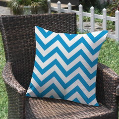 Striped Wavy Waterproof Outdoor Throw Pillow with Insert