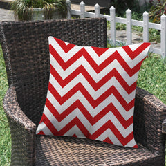 Striped Wavy Waterproof Outdoor Throw Pillow with Insert