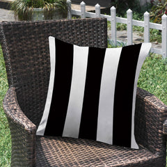 Striped Wavy Waterproof Outdoor Throw Pillow with Insert