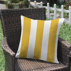 Striped Wavy Waterproof Outdoor Throw Pillow with Insert
