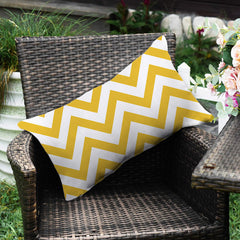 Striped Wavy Waterproof Outdoor Throw Pillow with Insert