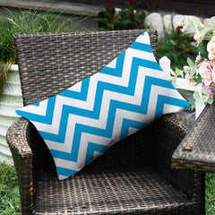 Striped Wavy Waterproof Outdoor Throw Pillow with Insert