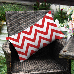 Striped Wavy Waterproof Outdoor Throw Pillow with Insert