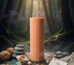 Ribbed Candle Elegant Textured Decorative Candle for Home Decor