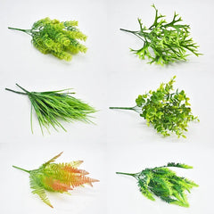 Small Artificial Boston Fern Greenery Potted Plant Home Garden Decor