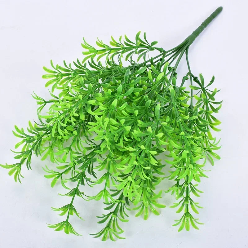 Small Artificial Boston Fern Greenery Potted Plant Home Garden Decor