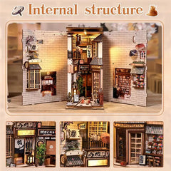 Cat’s Alley DIY Miniature House 3D Wooden Book Nook Kit