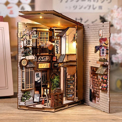 Cat’s Alley DIY Miniature House 3D Wooden Book Nook Kit
