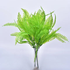 Small Artificial Boston Fern Greenery Potted Plant Home Garden Decor