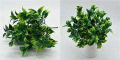 Small Artificial Boston Fern Greenery Potted Plant Home Garden Decor